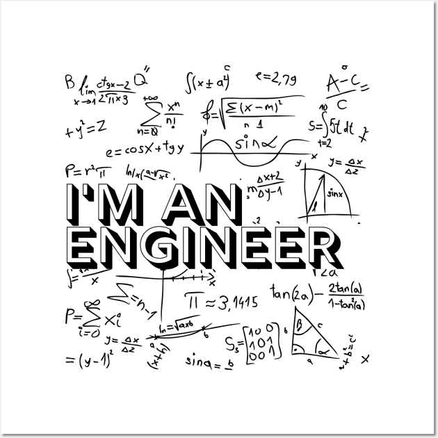 I'm an Engineer - Career Design Wall Art by Moshi Moshi Designs